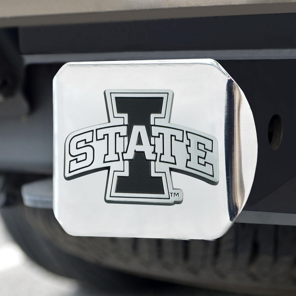 Iowa State Cyclones Hitch Cover Chrome on Chrome 3.4"x4" 