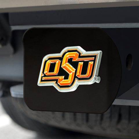 Oklahoma State Cowboys Hitch Cover Color on Black 3.4"x4" 