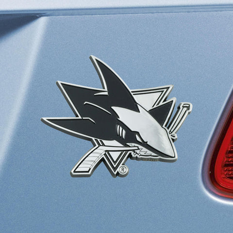 San Jose Sharks Chrome Emblem 3"x3.2" 