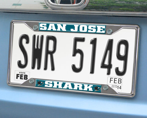 San Jose Sharks License Plate Frame 6.25"x12.25" 