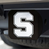 Syracuse Orangemen Hitch Cover Chrome on Black 3.4"x4" 