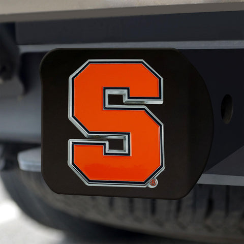 Syracuse Orangemen Hitch Cover Color on Black 3.4"x4" 