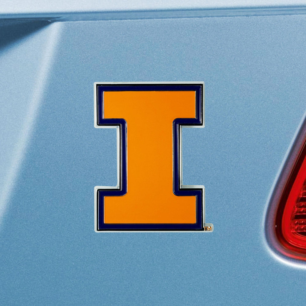 Illinois Fighting Illini Color Emblem 3"x3.2" 