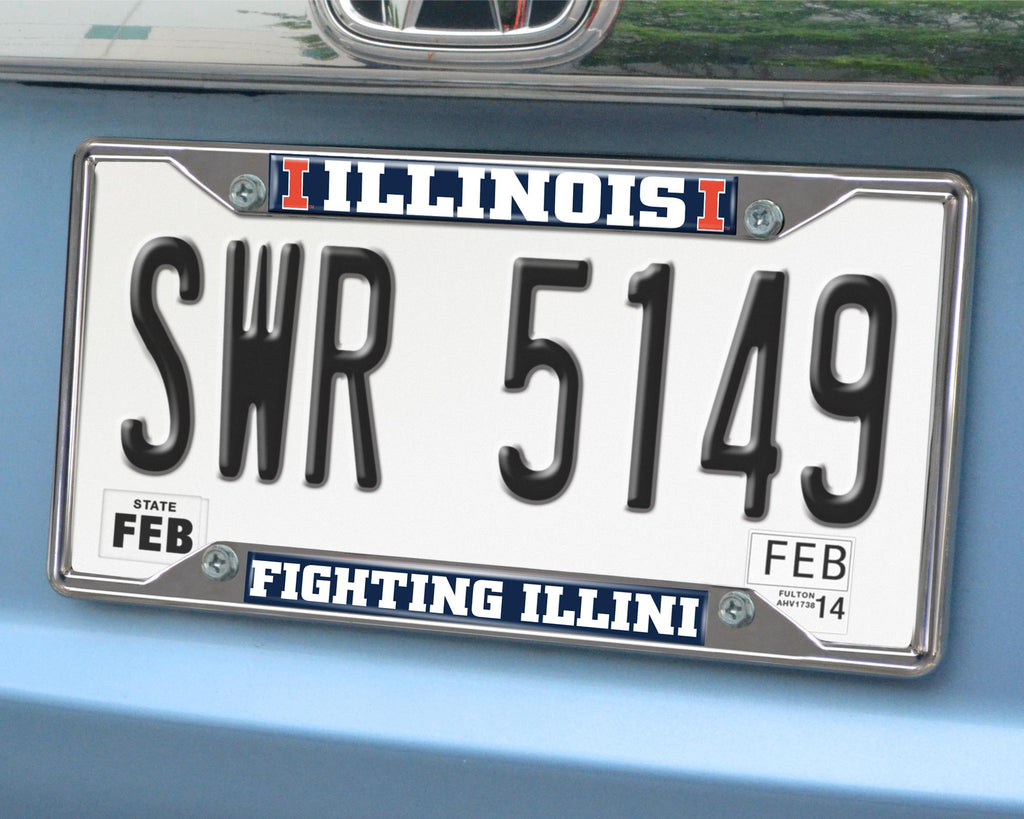 Illinois Fighting Illini License Plate Frame 6.25"x12.25" 