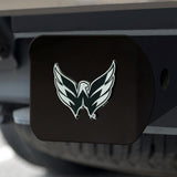 Washington Capitals Hitch Cover Chrome on Black 3.4"x4" 