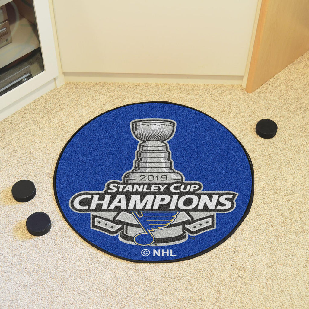 St. Louis Blues 2019 Stanley Cup Champions Puck Mat 