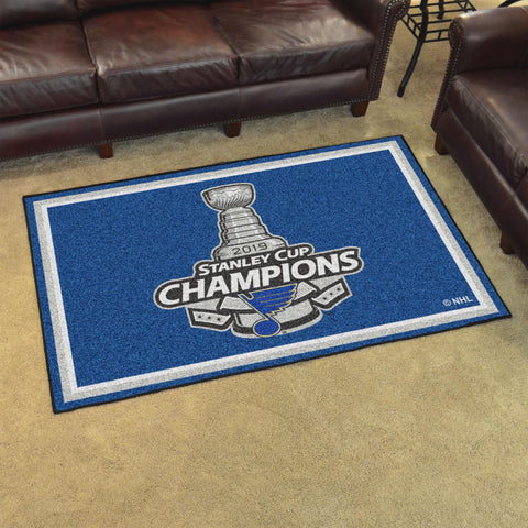 St. Louis Blues 2019 Stanley Cup Champions 5x8 Rug 