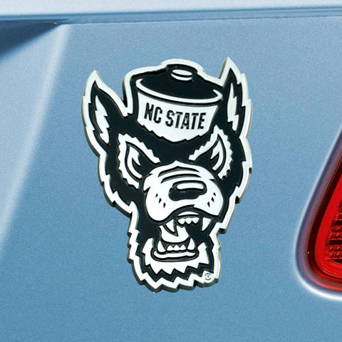 North Carolina State Wolfpack Chrome Emblem 3"x3.2" 