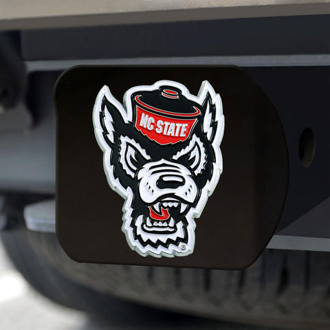 North Carolina State Wolfpack Hitch Cover Color on Black 3.4"x4" 