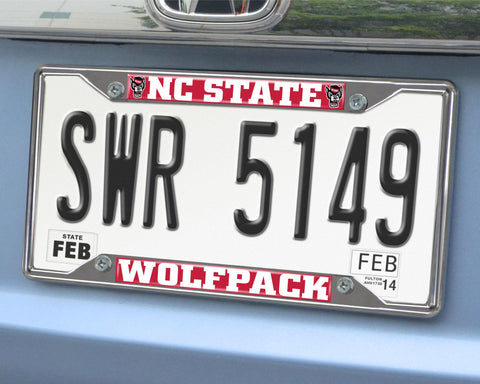 North Carolina State Wolfpack License Plate Frame 6.25"x12.25" 