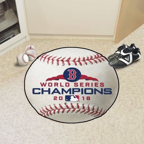 Boston Red Sox 2018 World Series Champions Baseball Mat 26" diameter 