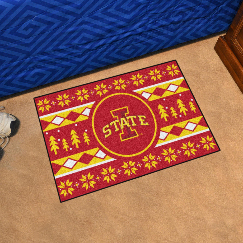 Iowa State Cyclones Holiday Sweater Starter Mat 19"x30" 