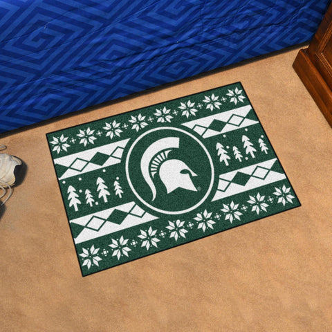 Michigan State Spartans Holiday Sweater Starter Mat 19"x30" 