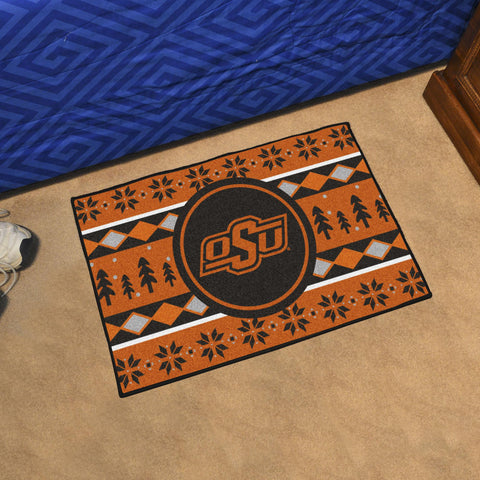 Oklahoma State Cowboys Holiday Sweater Starter Mat 19"x30" 