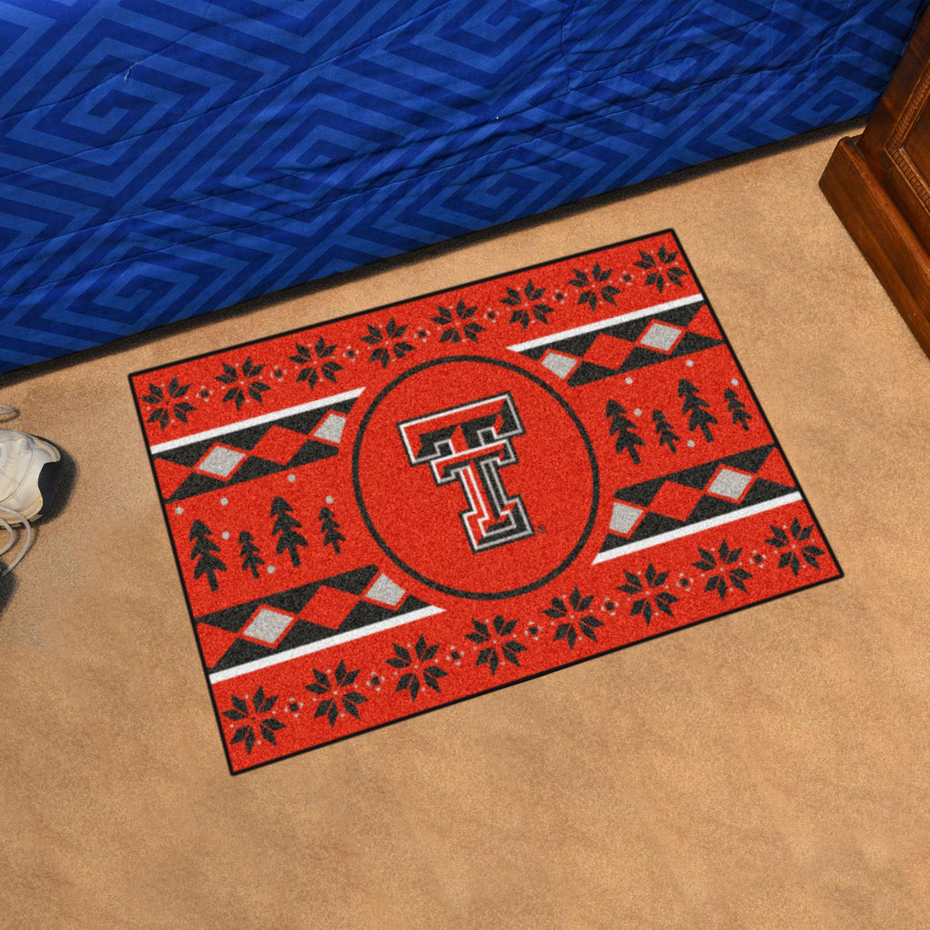 Texas Tech Red Raiders Holiday Sweater Starter Mat 19"x30" 