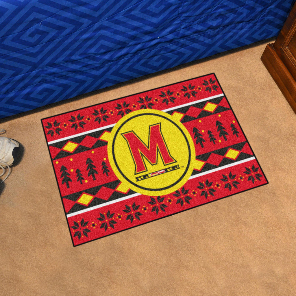 Maryland Terrapins Holiday Sweater Starter Mat 19"x30" 