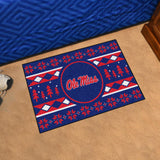 Ole Miss Rebels Holiday Sweater Starter Mat 19"x30" 