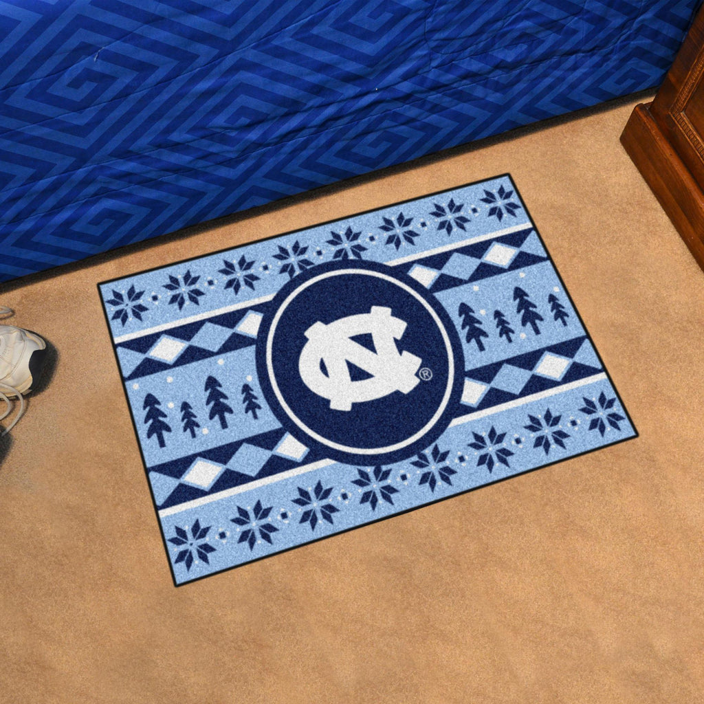 North Carolina Tar Heels Holiday Sweater Starter Mat 19"x30" 