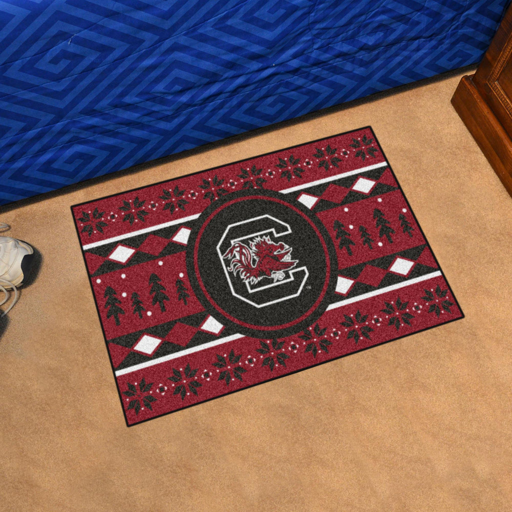 South Carolina Gamecocks Holiday Sweater Starter Mat 19"x30" 