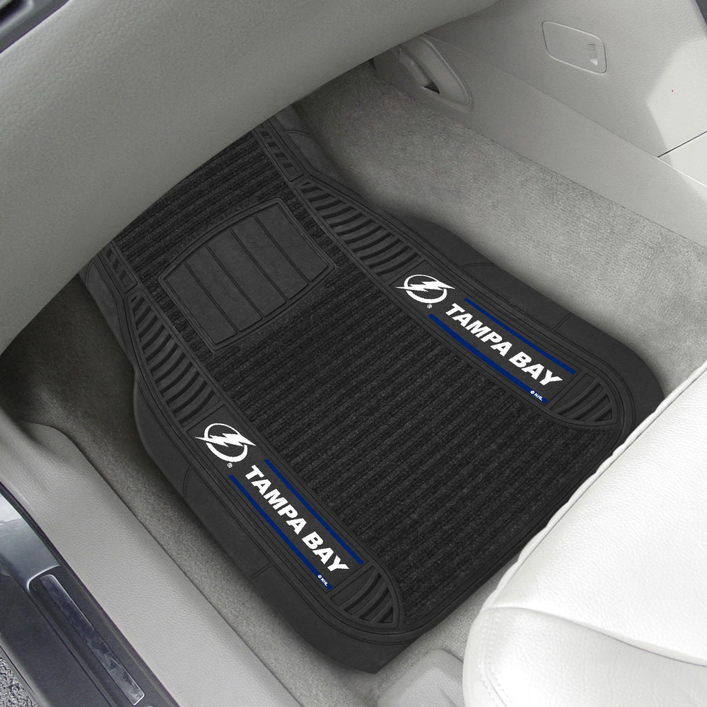 Tampa Bay Lightning 2 pc Deluxe Car Mat Set 21"x27" 