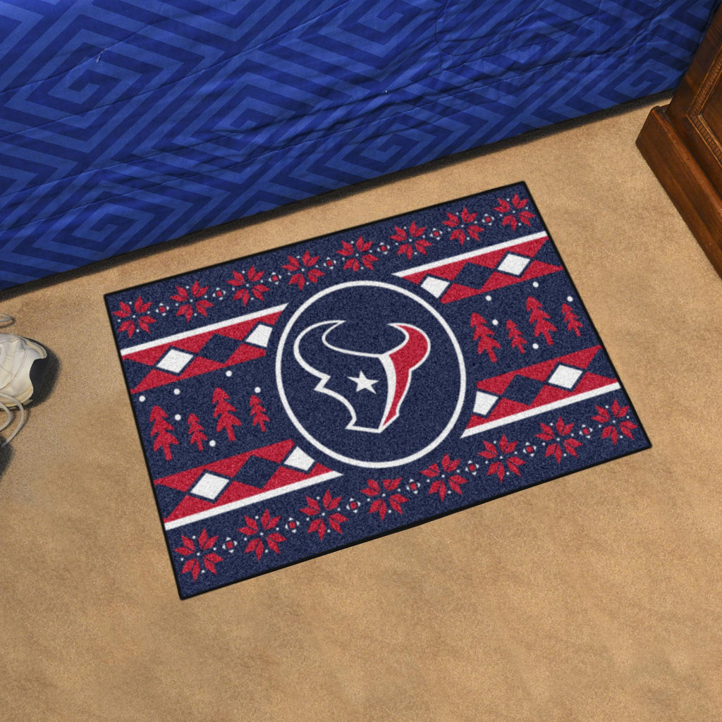 Houston Texans Holiday Sweater Starter Mat 19"x30" 