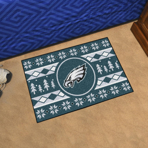 Philadelphia Eagles Holiday Sweater Starter Mat 19"x30" 