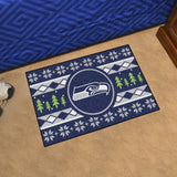 Seattle Seahawks Holiday Sweater Starter Mat 19"x30" 