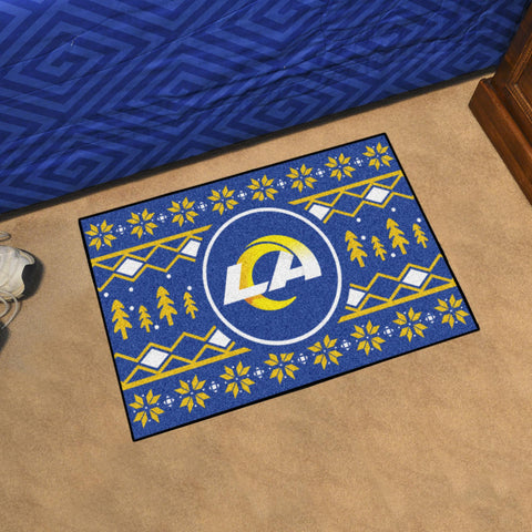 Los Angeles Rams Holiday Sweater Starter Mat 19"x30" 