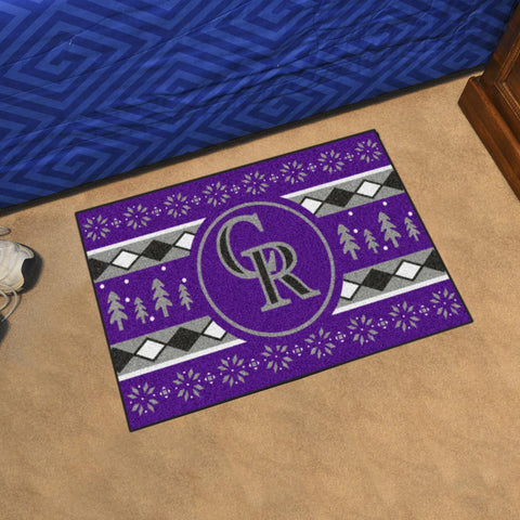 Colorado Rockies Holiday Sweater Starter Mat 19"x30" 