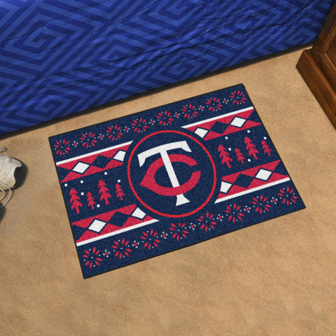 Minnesota Twins Holiday Sweater Starter Mat 19"x30" 