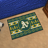 Oakland Athletics Holiday Sweater Starter Mat 19"x30" 