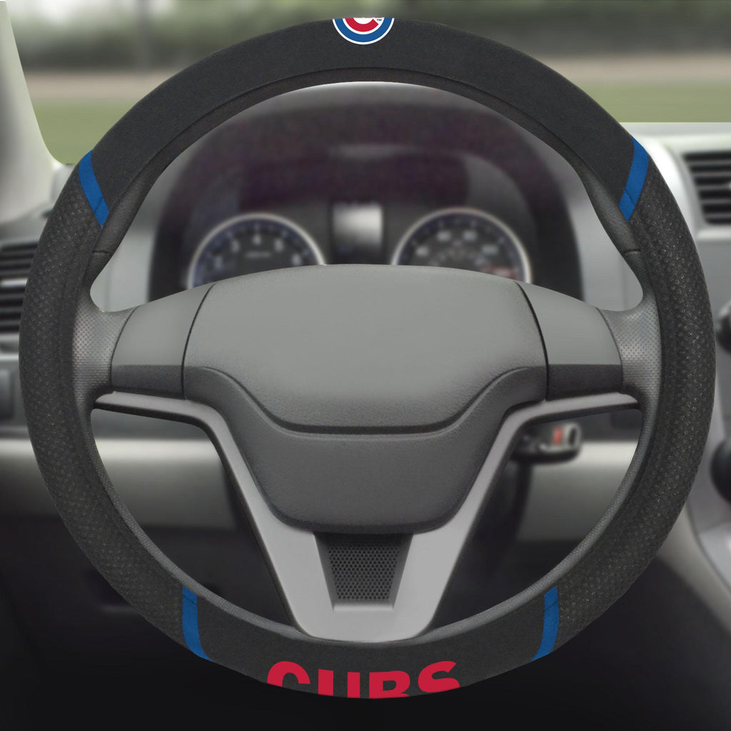 Chicago Cubs Steering Wheel Cover 15"x15" 