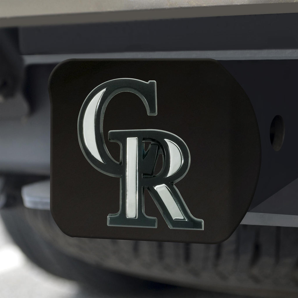 Colorado Rockies Hitch Cover Black 3.4"x4" 