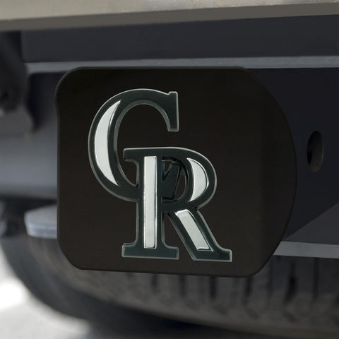 Colorado Rockies Hitch Cover Black 3.4"x4" 