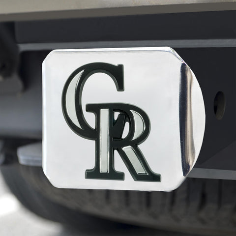 Colorado Rockies Hitch Cover Chrome 3.4"x4" 