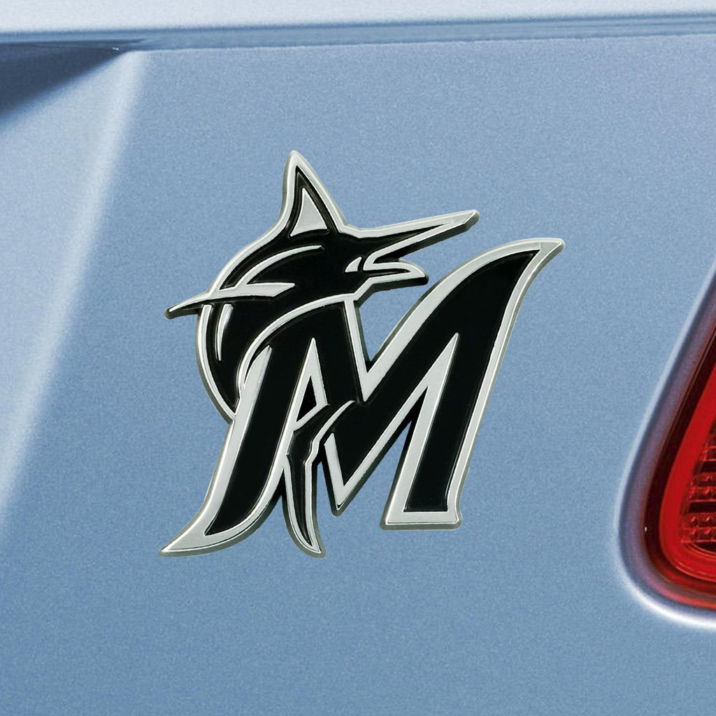 Miami Marlins Chrome Emblem 3"x3.2" 