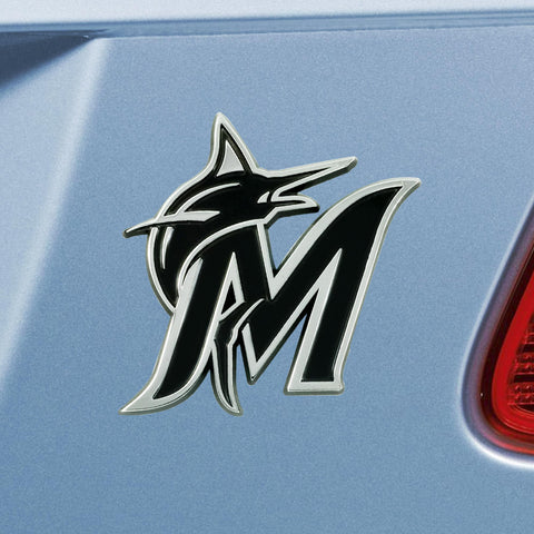 Miami Marlins Chrome Emblem 3"x3.2" 