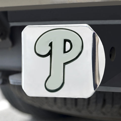 Philadelphia Phillies Hitch Cover Chrome 3.4"x4" 