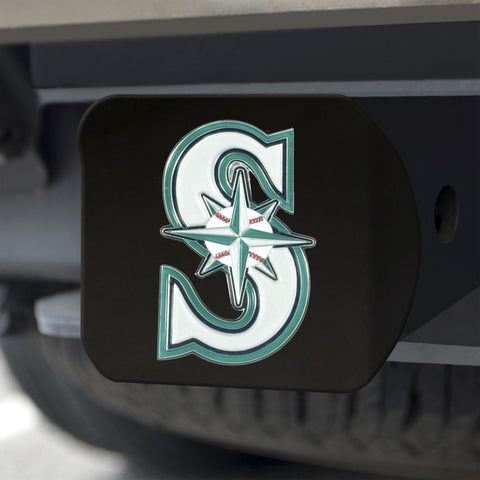 Seattle Mariners Color Hitch Black 3.4"x4" 