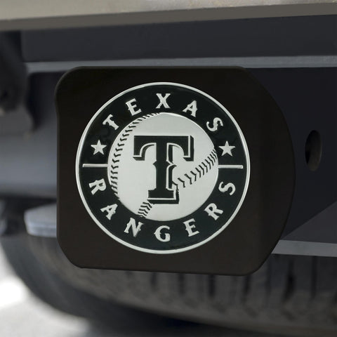 Texas Rangers Hitch Cover Black 3.4"x4" 