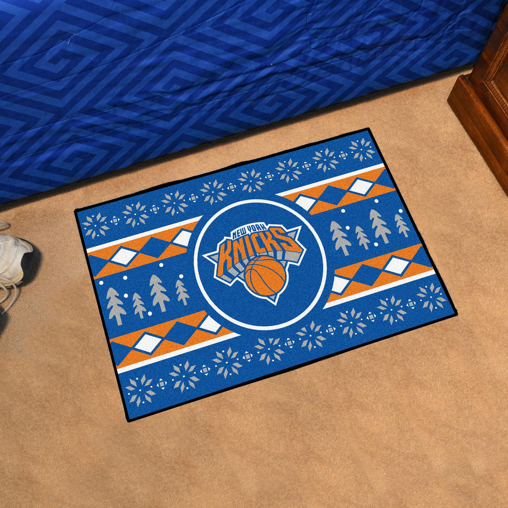 New York Knicks Holiday Sweater Starter Mat 19"x30" 