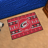 Carolina Hurricanes Holiday Sweater Starter Mat 19"x30" 