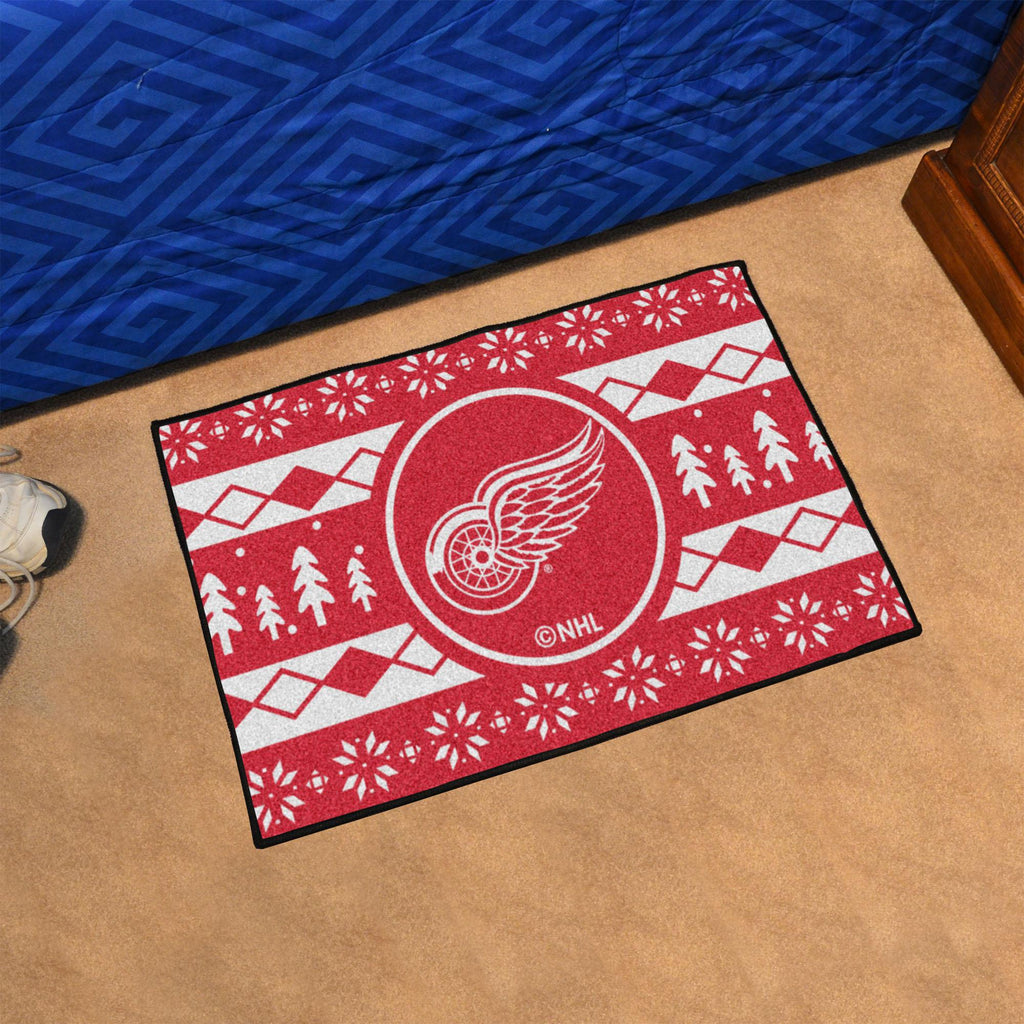 Detroit Red Wings Holiday Sweater Starter Mat 19"x30" 