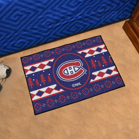 Montreal Canadiens Holiday Sweater Starter Mat 19"x30" 