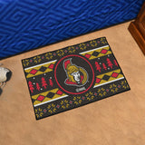 Ottawa Senators Holiday Sweater Starter Mat 19"x30" 