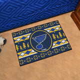 St. Louis Blues Holiday Sweater Starter Mat 19"x30" 