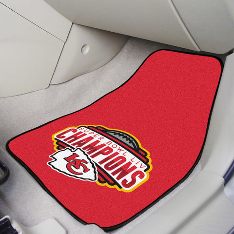 Kansas City Chiefs Super Bowl LIV 2 pc Carpet Car Mat Set 