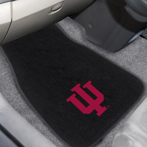 Indiana Hoosiers 2 pc Embroidered Car Mat Set 26"x17"x0.5" 