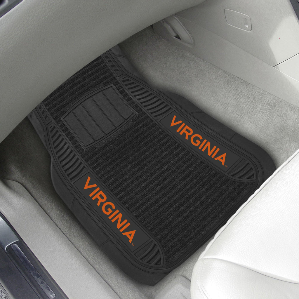 Virginia Cavaliers 2 pc Deluxe Car Mat Set 21"x27" 