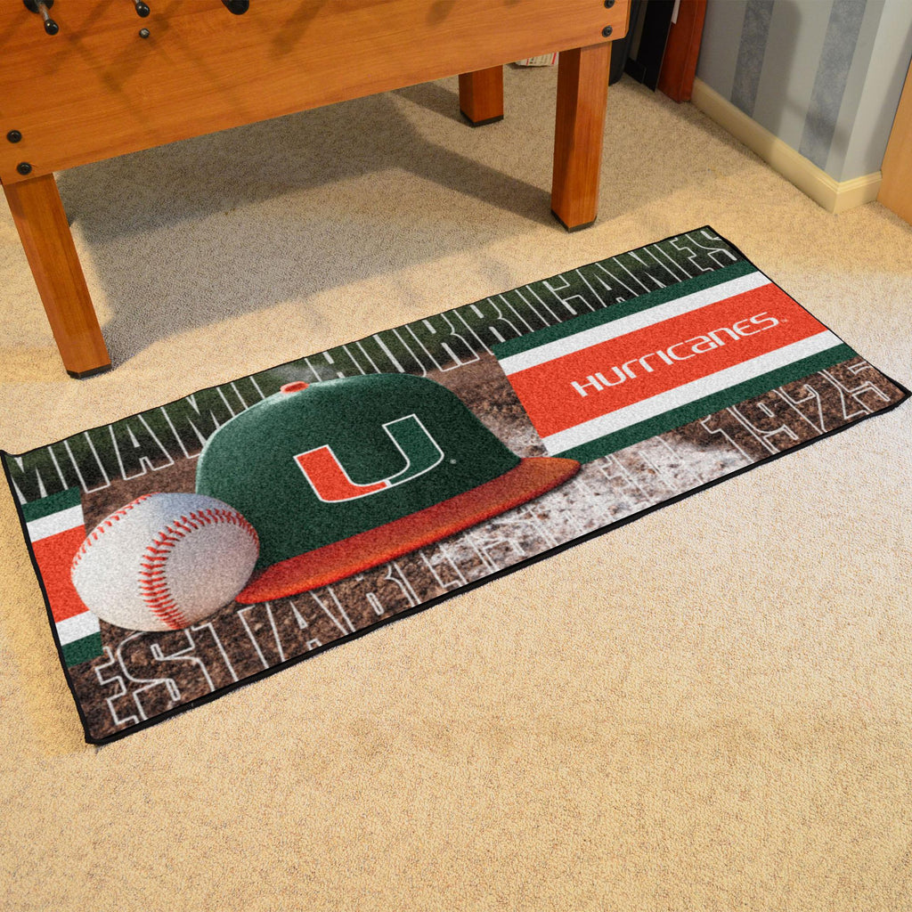 Miami Hurricanes Baseball Runner 30"x72" 